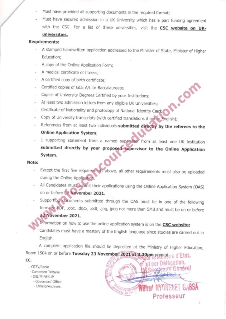 Commonwealth Scholarship Commission (CSC) 2021/2022 in the United Kingdom