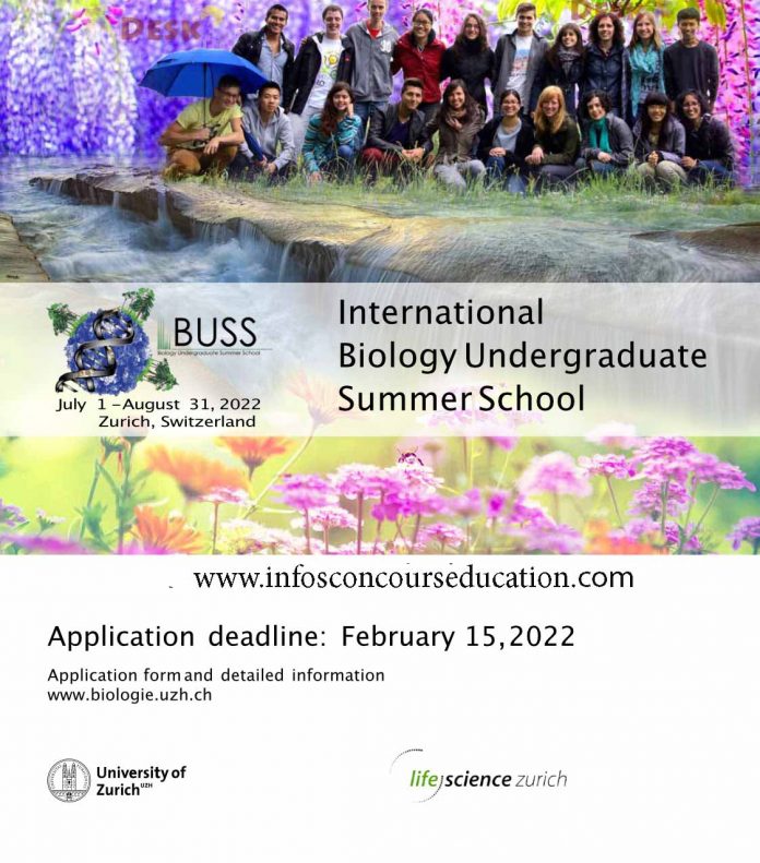 Fully Funded Biology Undergraduate Summer School 2022 in Switzerland