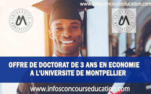 Offre de Doctorat de 3 ans en Economie à l’Université de Montpellier