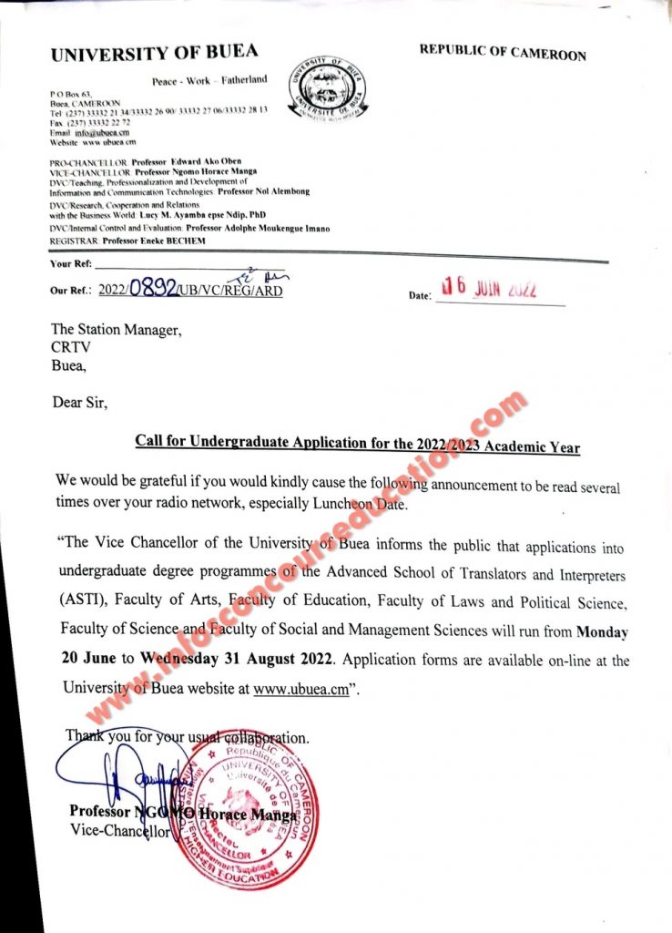 applications into undergraduate degree programmes of the Advanced School of Translators and Interpreters (ASTI), Faculty of Arts, Faculty of Education, Faculty of Law and Political Science, Faculty of Science and Faculty of Social and Management Sciences