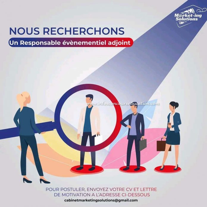 Cabinet Marketing Solutions recrute un(e) responsable événementiel(le) adjoint