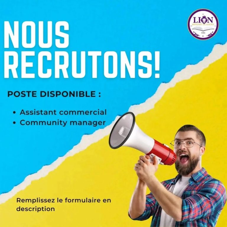 Avis de recrutement: 02 Postes vacants – Lion Mindset Academy