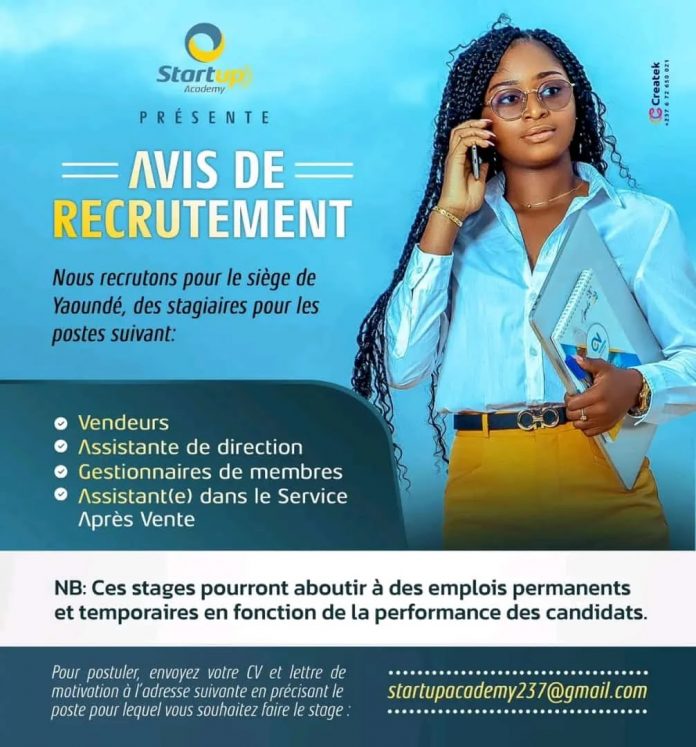 Startup Académy recrutement