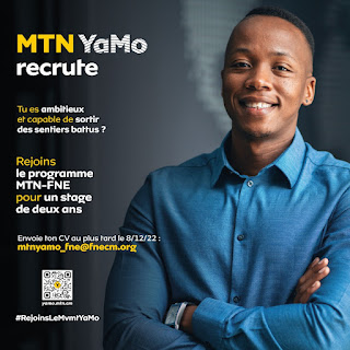 MTN Cameroun recrute 60 stagiaires: Programme MTN-FNE 