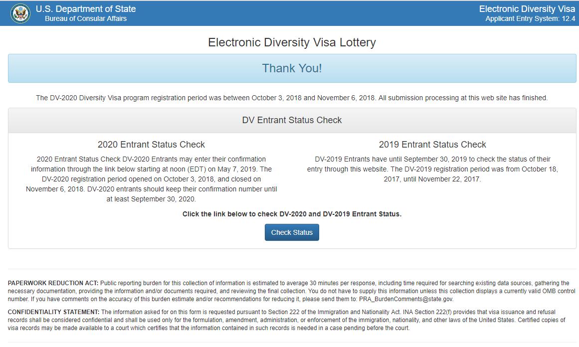 Résultats Loterie Américaine DV-2024 - Comment vérifier les résultats