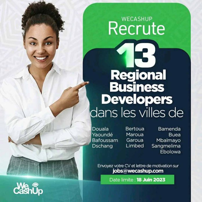 Recrutement WeCashUp: 13 Regional Business Developer