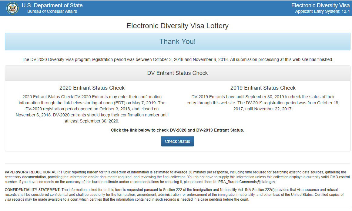 DV Lottery 2024 results - How to check my results