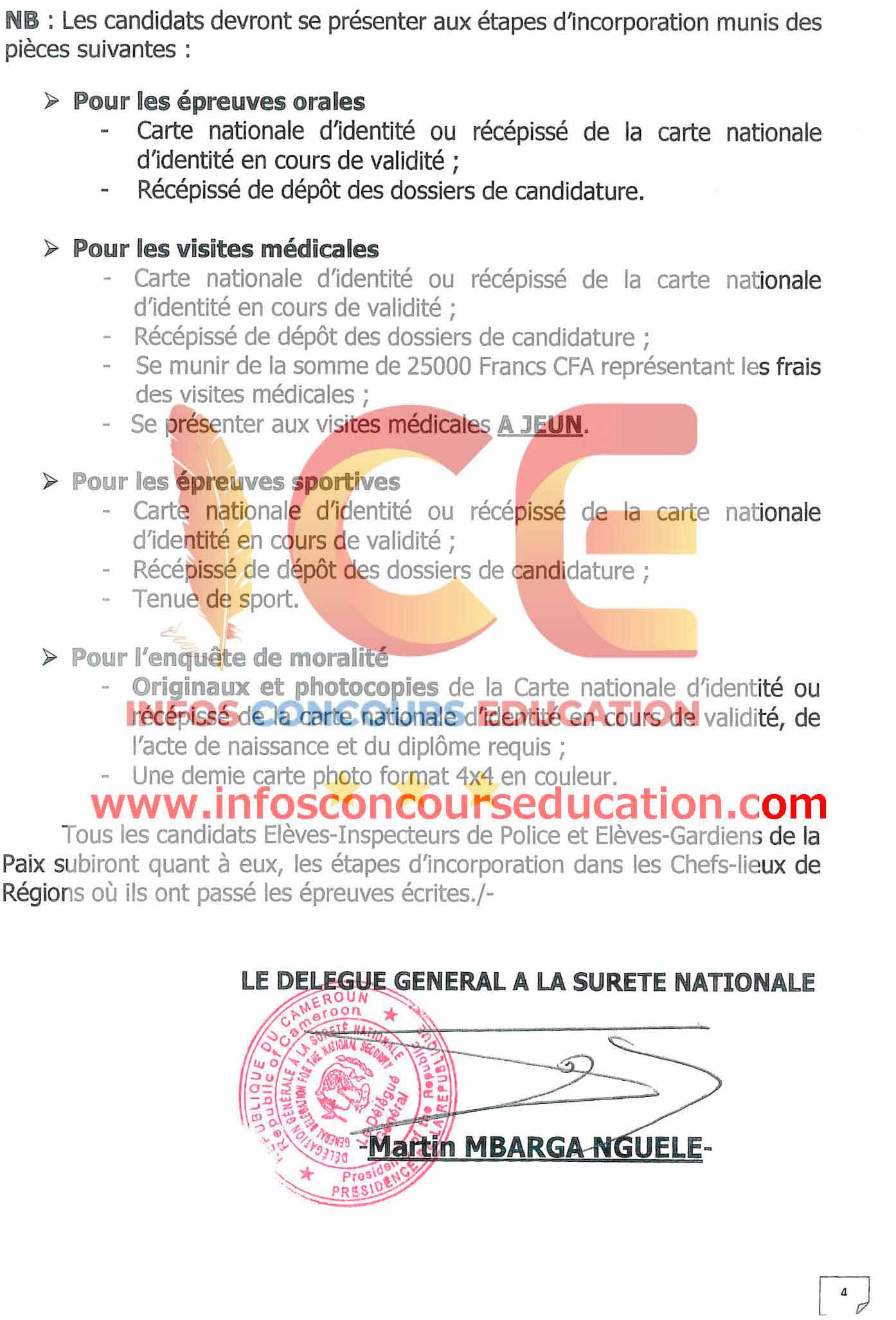 Déroulement des épreuves orales, des visites médicales, des épreuves sportives et des enquêtes de moralité au concours de police 2022-dgsn