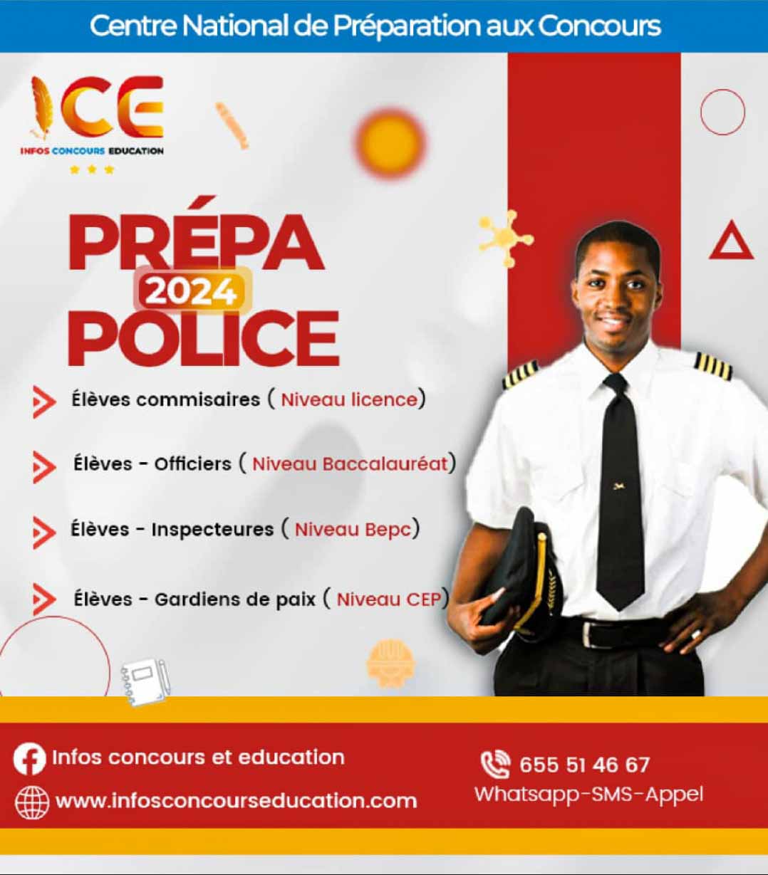 Prépa concours police Cameroun 2023/2024