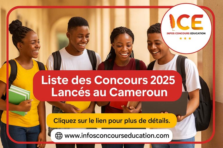 Liste des concours 2025/2026 lancés au cameroun