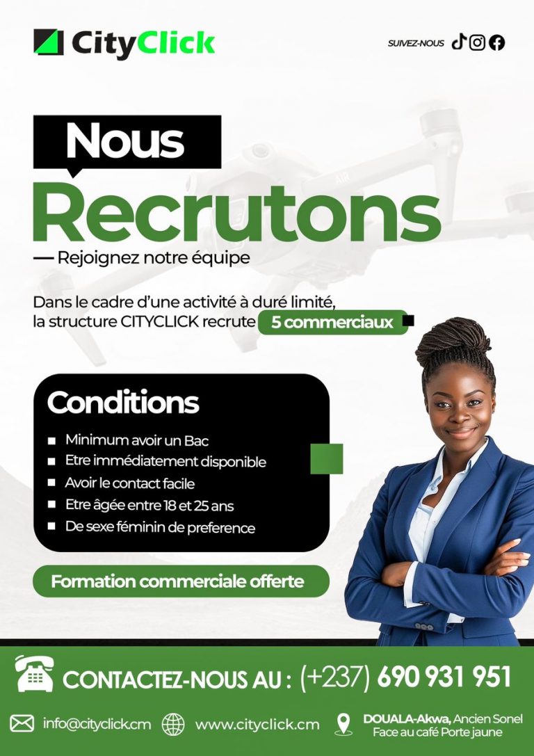 Avis de recrutement: Commerciales – CityClick