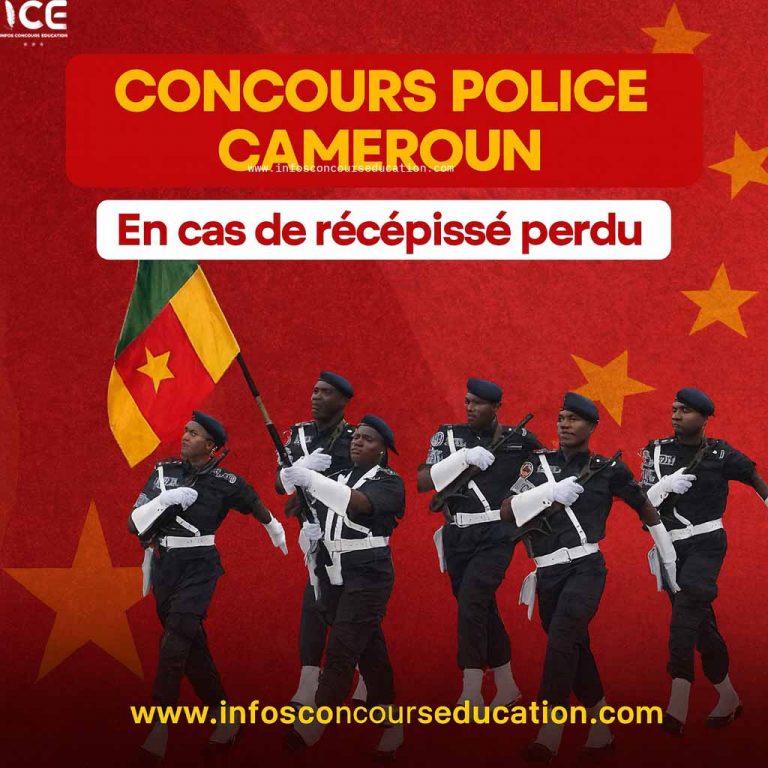 Concours Police cameroun: en cas de récépissé perdu