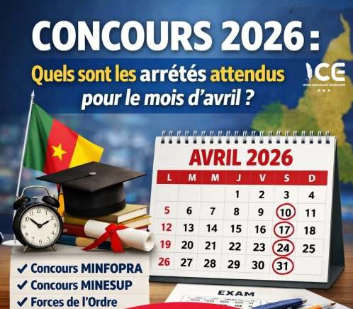 Liste des Concours directs Prévus en Avril 2026