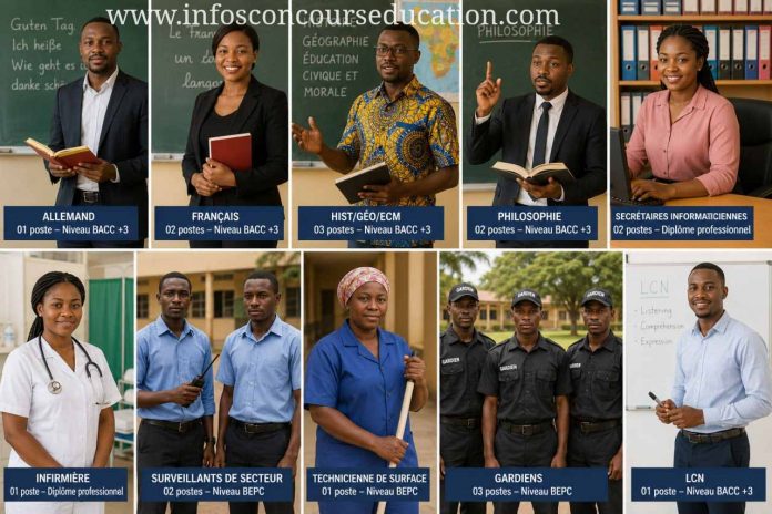 Recrutement 2026 au Lycée de la Cité-Sic Bassa: postes à pourvoir